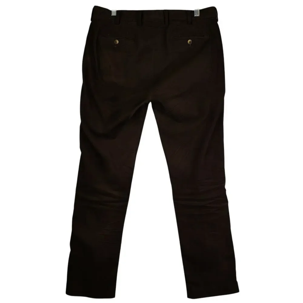 Peter Millar 34x30 Brown Corduroy Crown Sport Flat Front Straight Corduroy Pants
